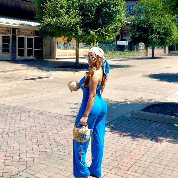 Zara Pants - Zara Vibrant Blue Jumpsuit